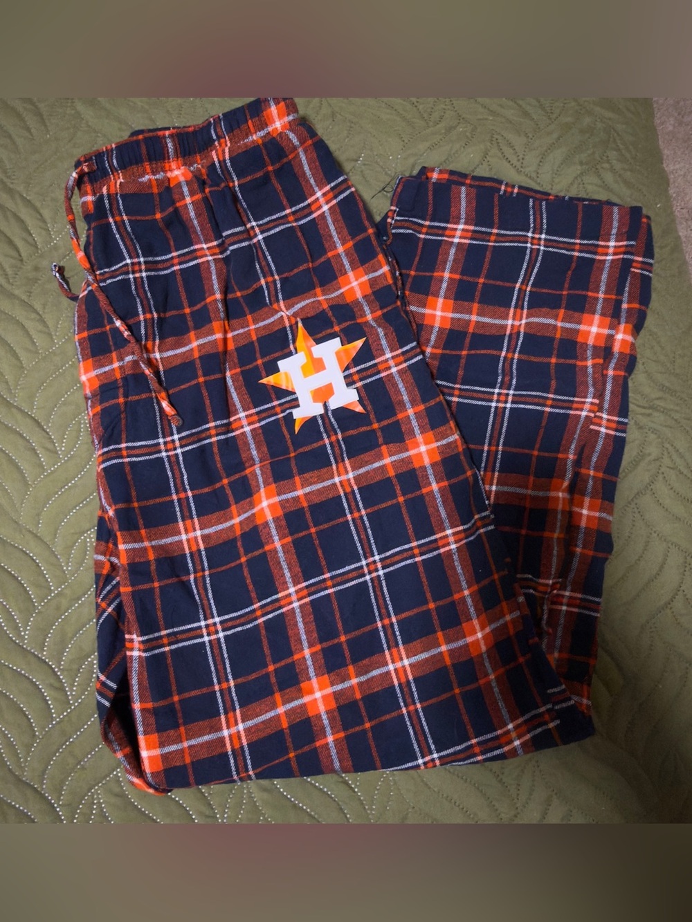 Men’s Flannel Pajama Pants Bundle – Houston Astros L + Old Navy XL